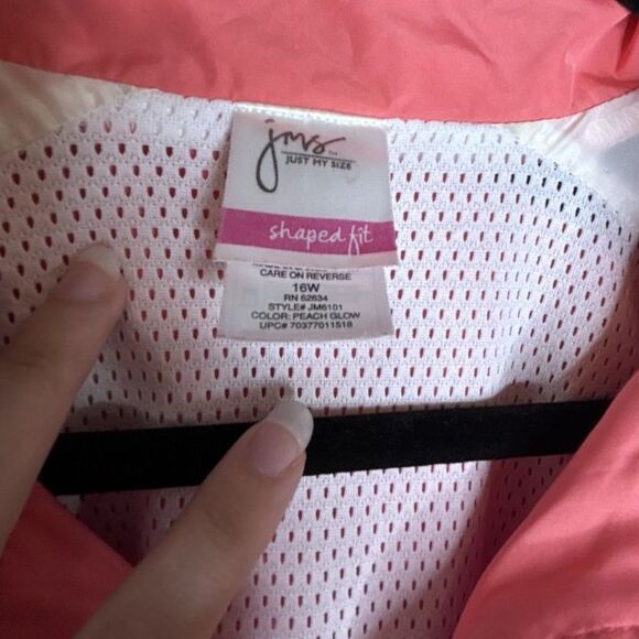 Women's JMS Pink Colorblock Windbreaker Outdoor Jacket - Size 16W - Picture 8 of 10